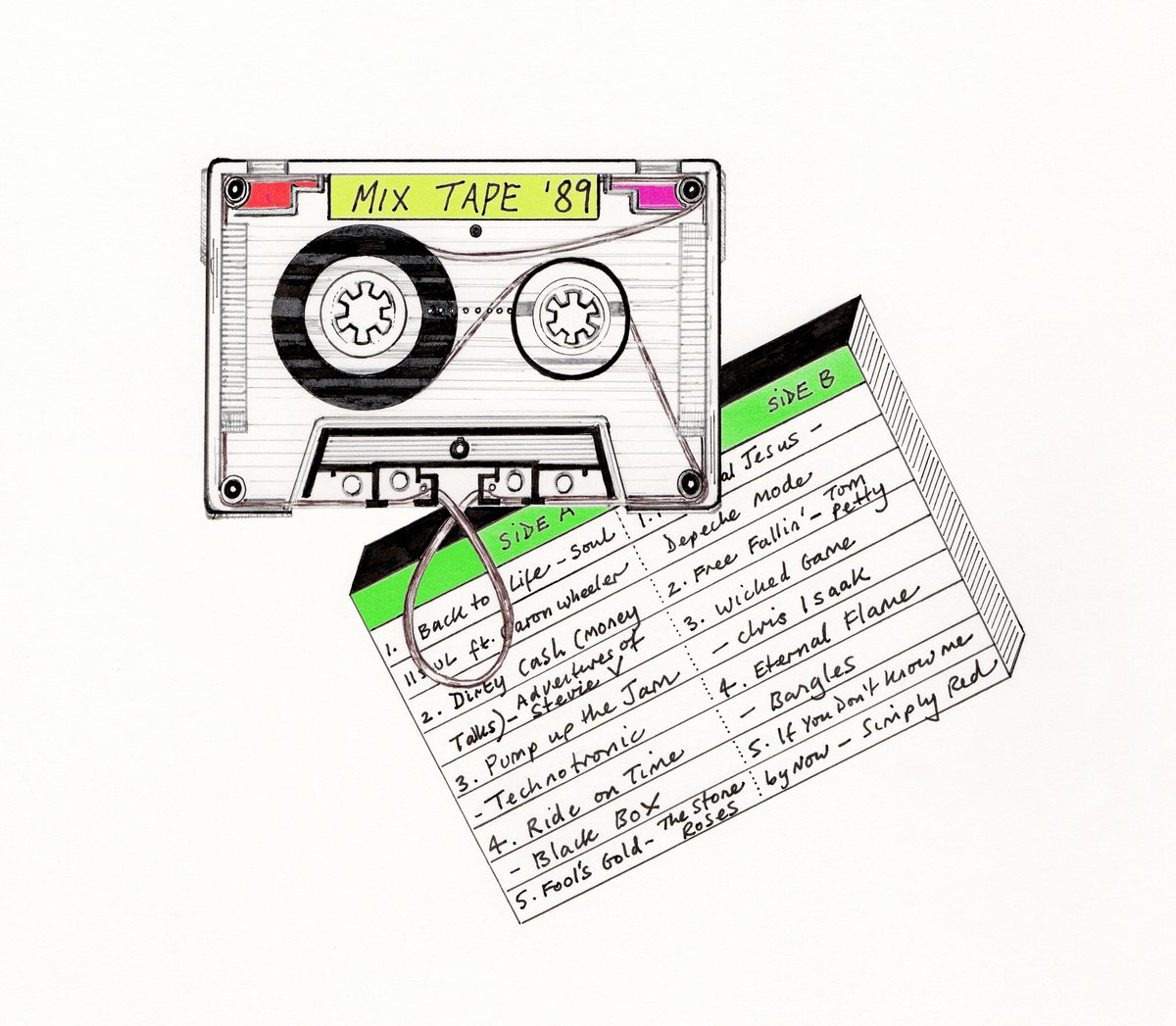 Mix Tape 1989 | SJ Tweed Botanical Art